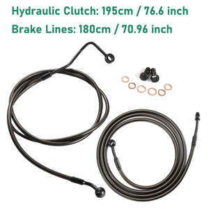 Kit Câble d'Embrayage Hydraulique et Durites de Frein Supérieures pour Guidon Surélevé (12/14/16\") - Harley-Davidson Touring ABS 2014-2016 – photo 7/12