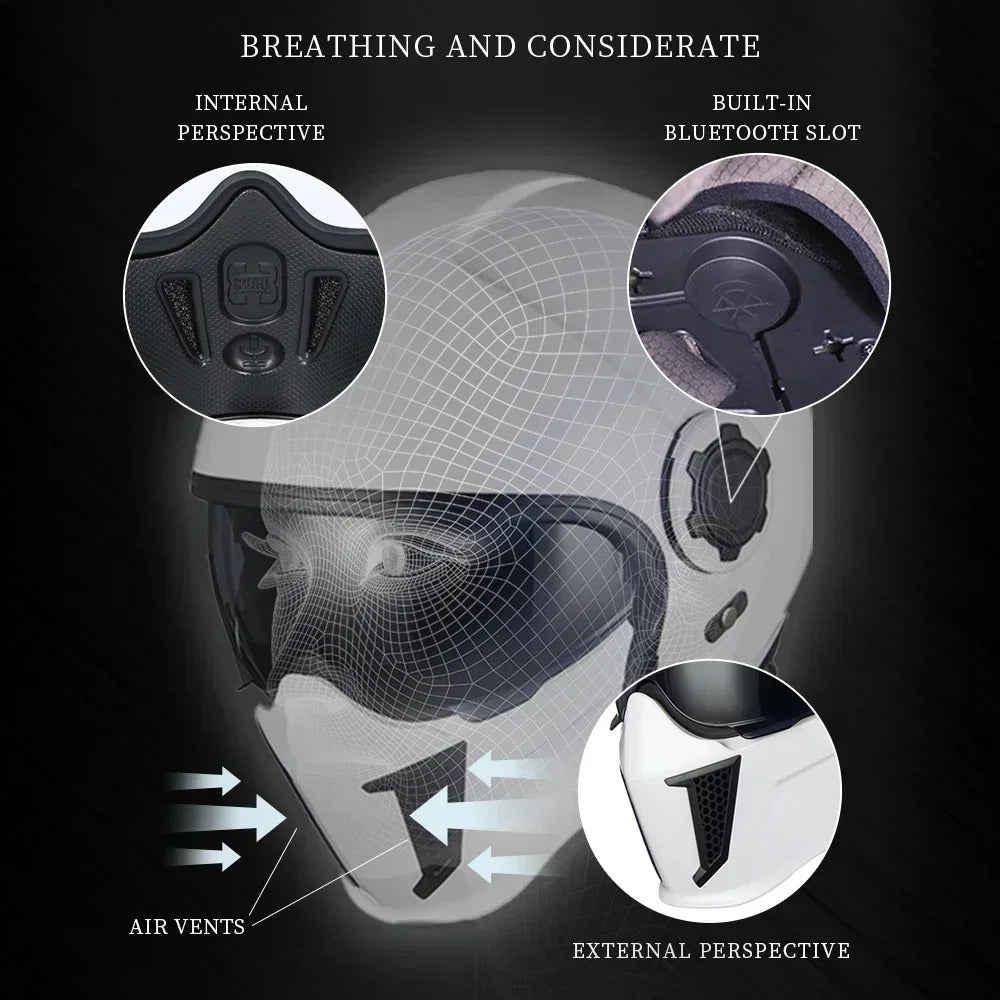 Casque moto modulable homme, vue de trois quarts - vue 5