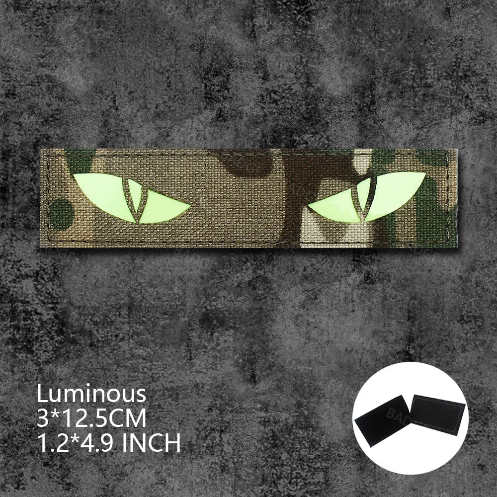 Écusson tactique phosphorescent yeux de chat - vue 34
