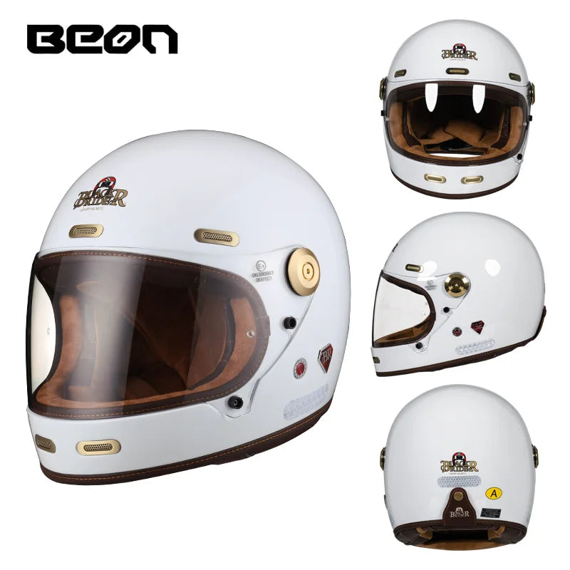 Casque moto intégral rétro - vue produit - vue 11