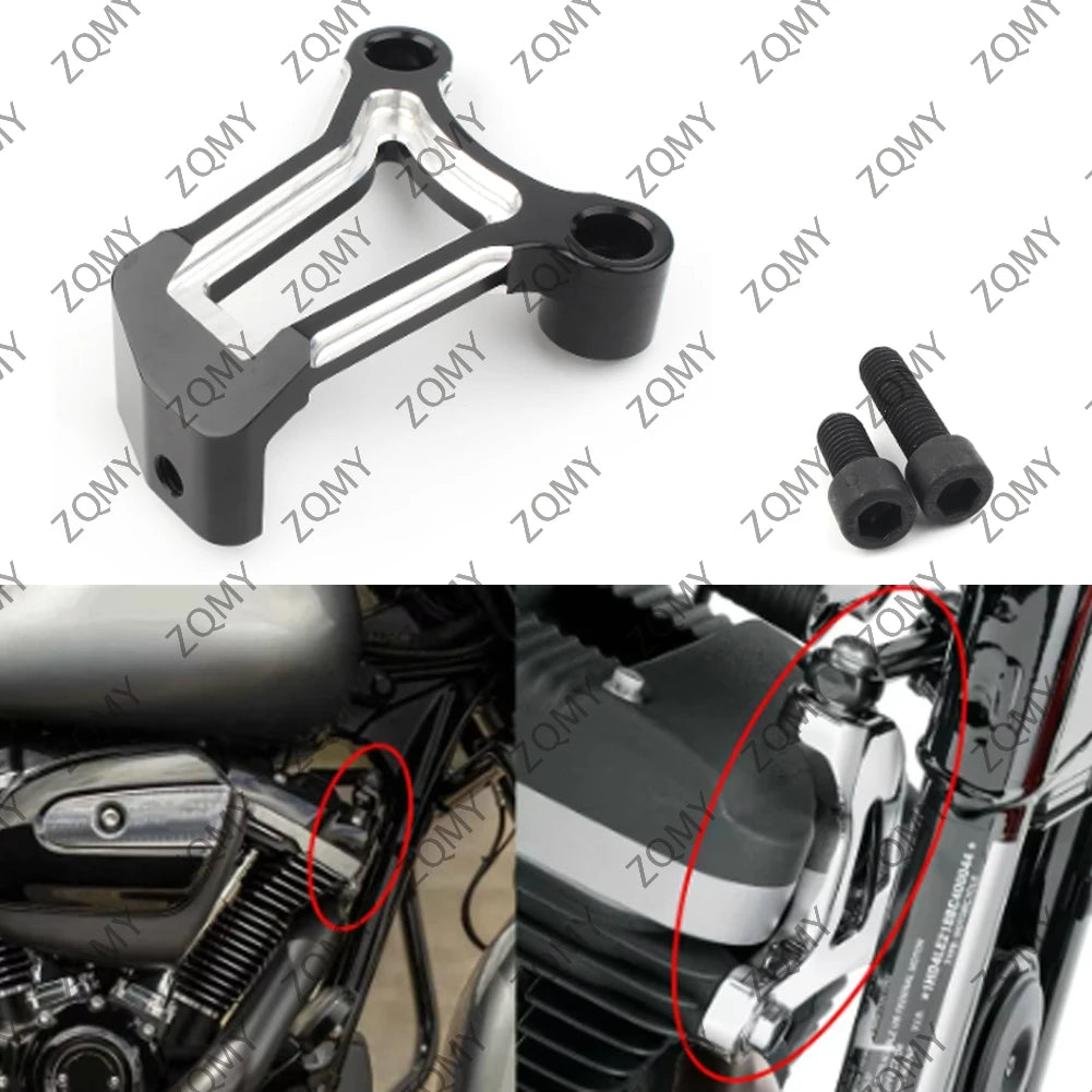 Support moteur avant noir/chromé - Harley FLT Touring (2009-2016) – photo 2/6