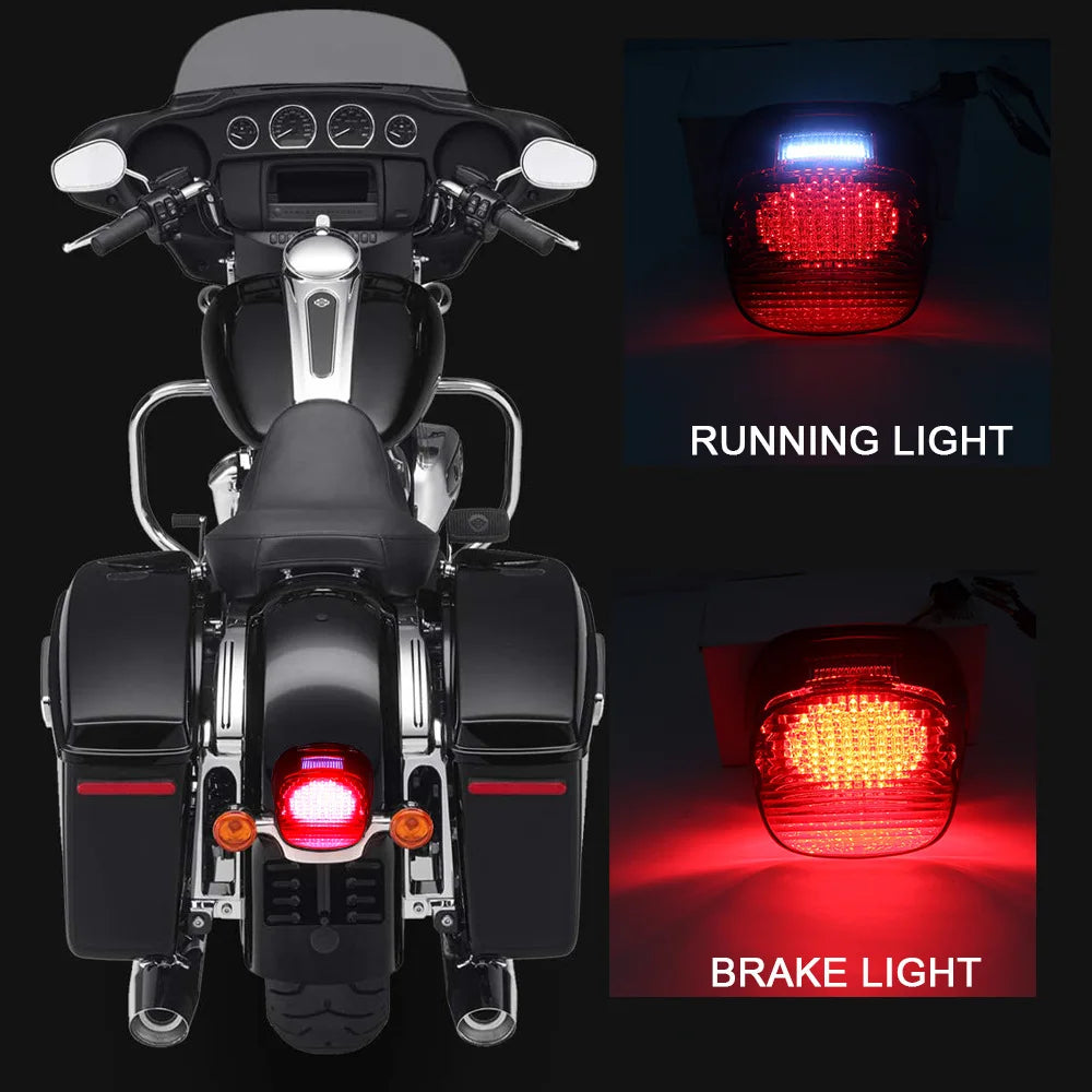 Feu arrière LED rouge ou fumé pour Harley - vue 2