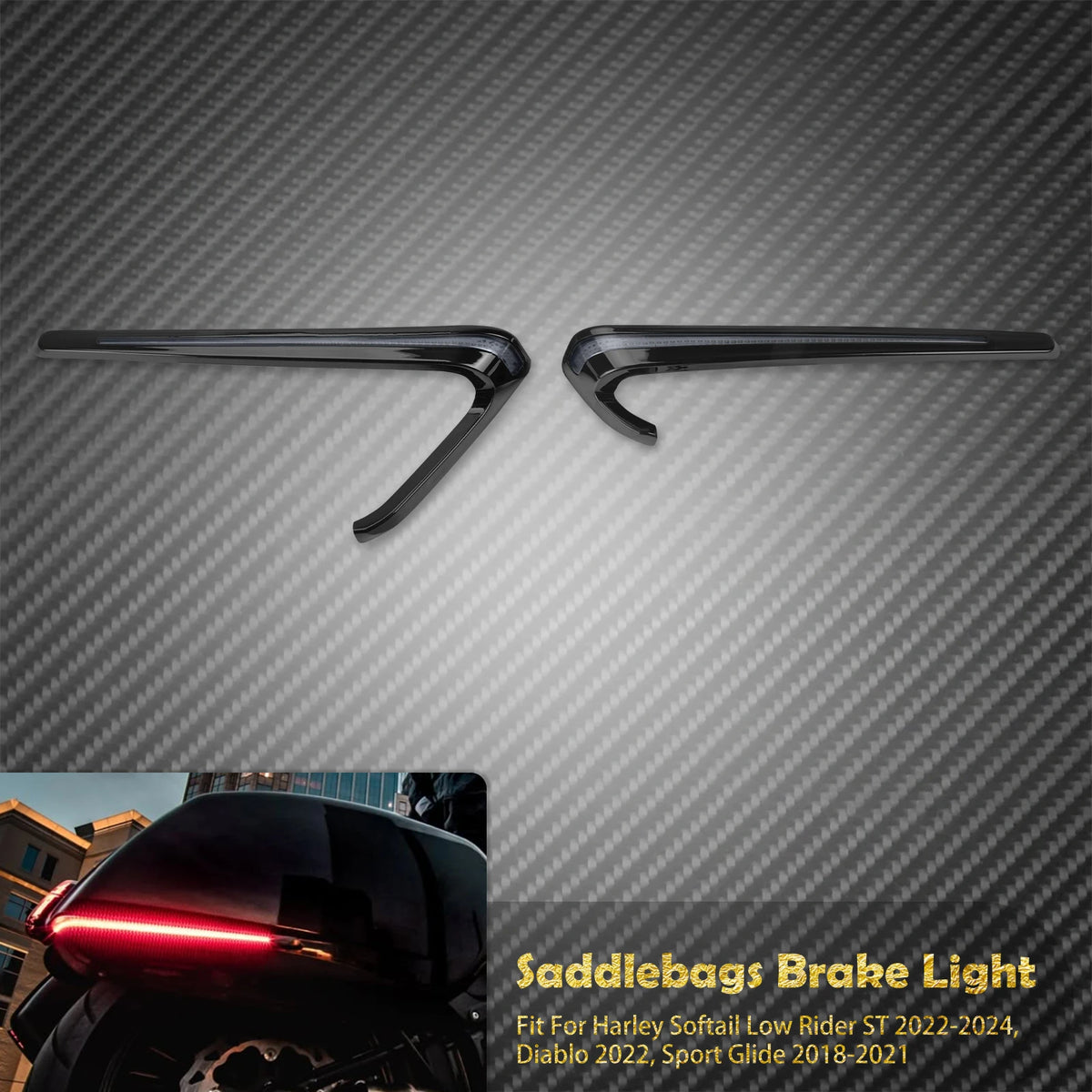 Feu LED de sacoche, stop et veilleuse arrière - Harley Softail Low Rider ST FXLRST 2022-2024, Sport Glide FLSB 2018-2021 – photo 7/7