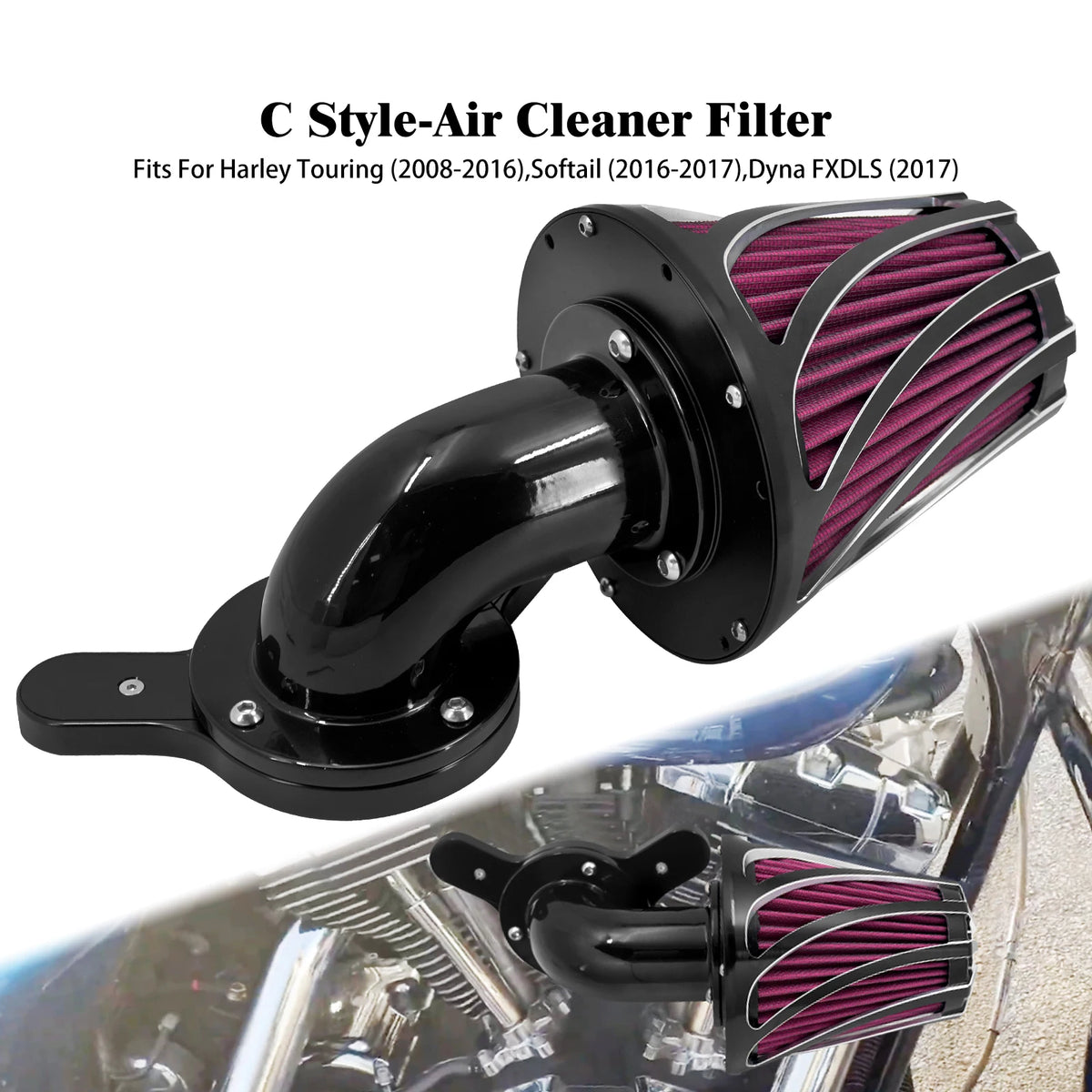 Filtre à air CNC en aluminium pour moteur Harley-Davidson - vue 9