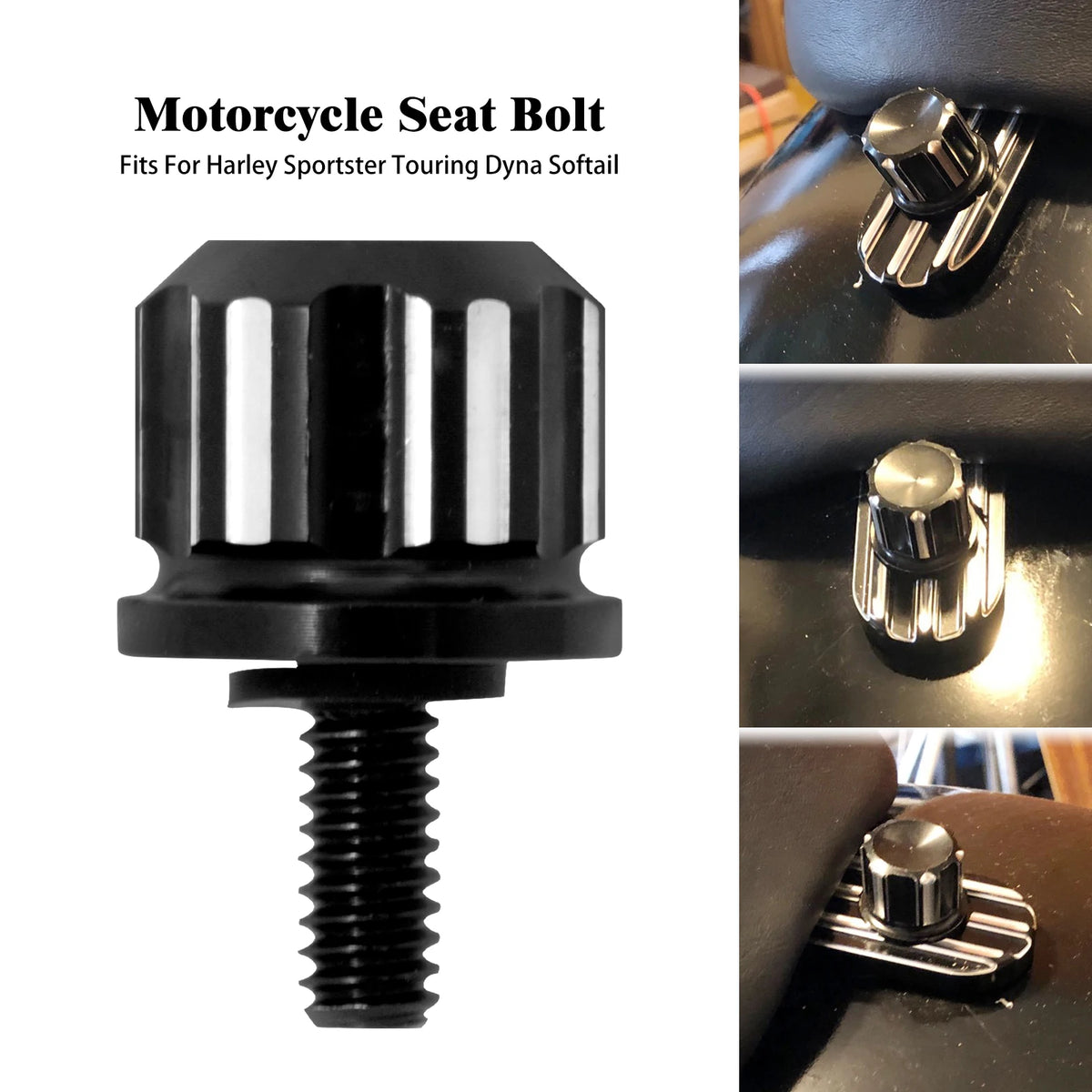 Vis de selle aluminium pour Harley Touring et Softail - vue 10