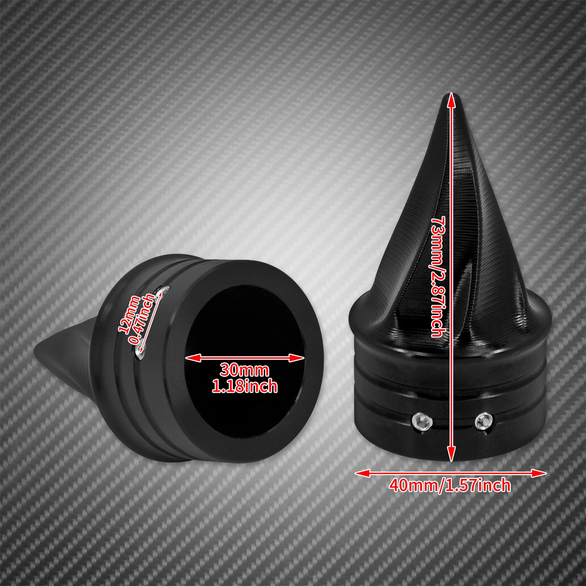 Caches d'écrou d'axe avant (lot de 2) - Harley Softail, Dyna, Touring, Sportster XL 1200, 883, Iron, Road King, VRSC – photo 6/8
