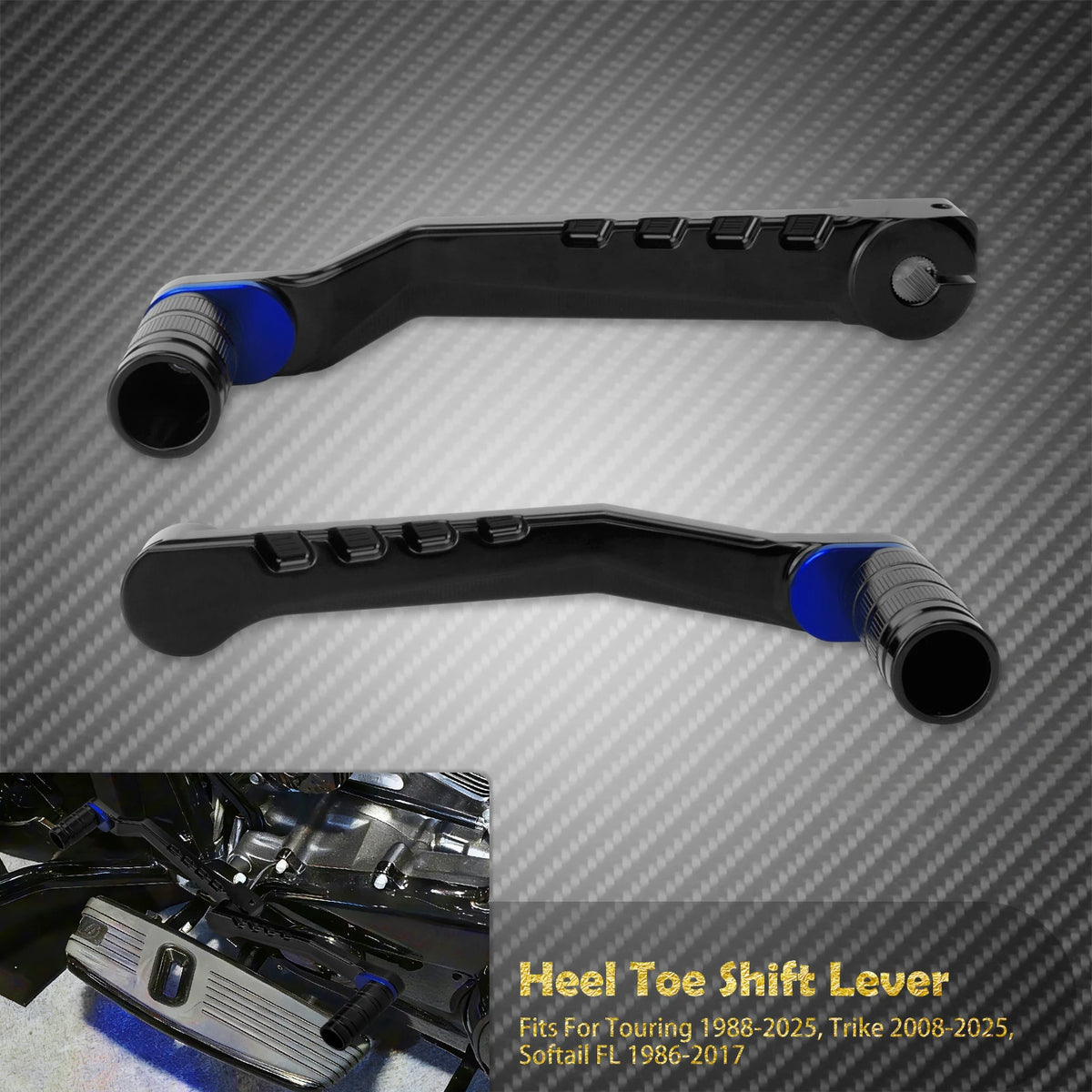Leviers de Sélecteur Talon/Pointe avec Repose-Pieds - Harley-Davidson Softail, Touring, Trike – photo 8/14