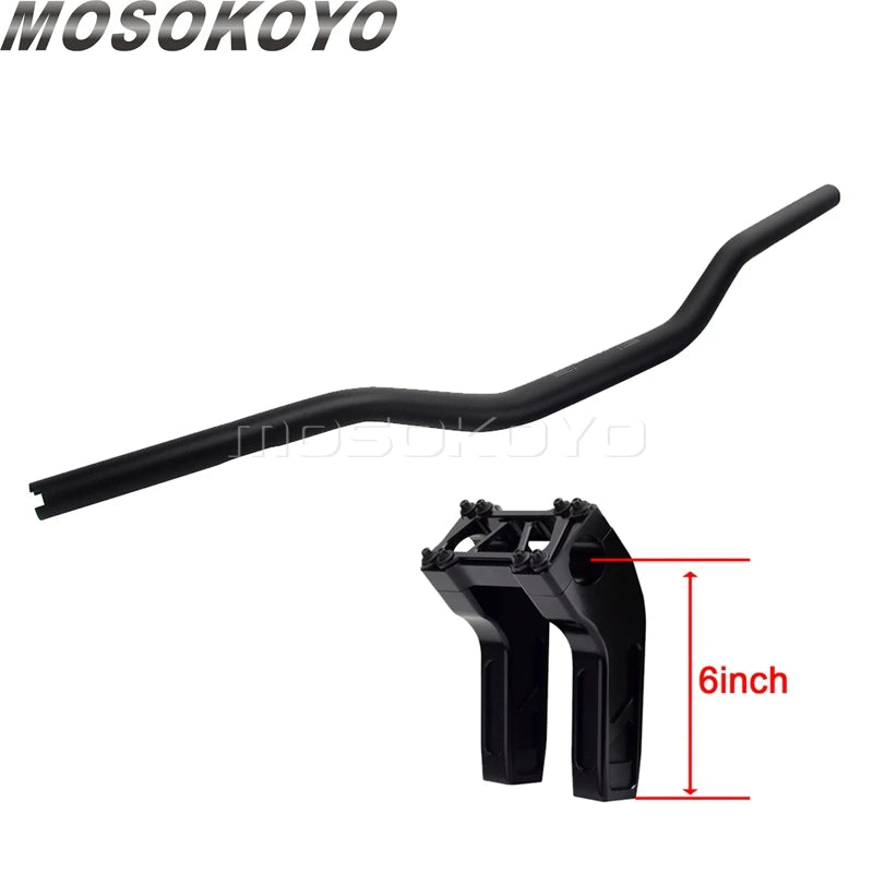 Risers pullback et guidon pour Harley Dyna Sportster Softail - vue 10