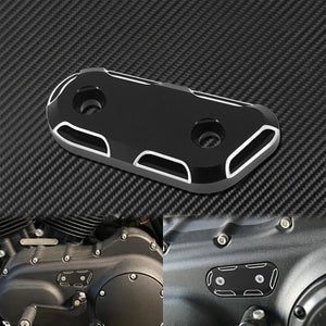 Cache derby, cache timer et cache d'inspection noirs pour Harley Sportster - vue 4