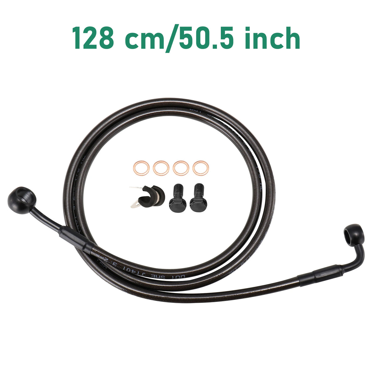 Durite de Frein Avant Hydraulique Tressée (123/128 cm) - Harley-Davidson Dyna 2007-2017 et Softail 2000-2015 sans ABS – photo 10/10
