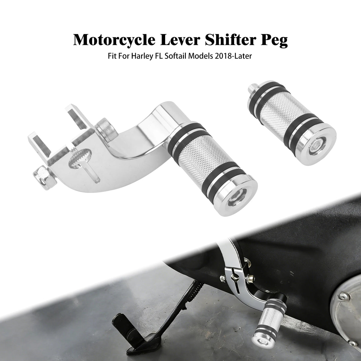 Levier de sélecteur de vitesse en aluminium pour Harley-Davidson Softail - vue 8