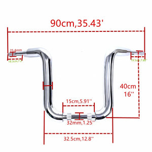 Guidon ape hanger 50 mm pour Harley Fat Boy - vue 2