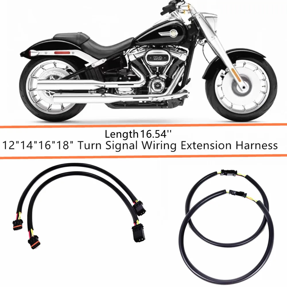 Faisceau d'extension de câblage de clignotant (12"-18") - Harley-Davidson Softail 2016-2024 – photo 1/6
