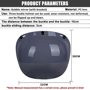 Visière bulle fumée relevable pour casque de moto - vue 6