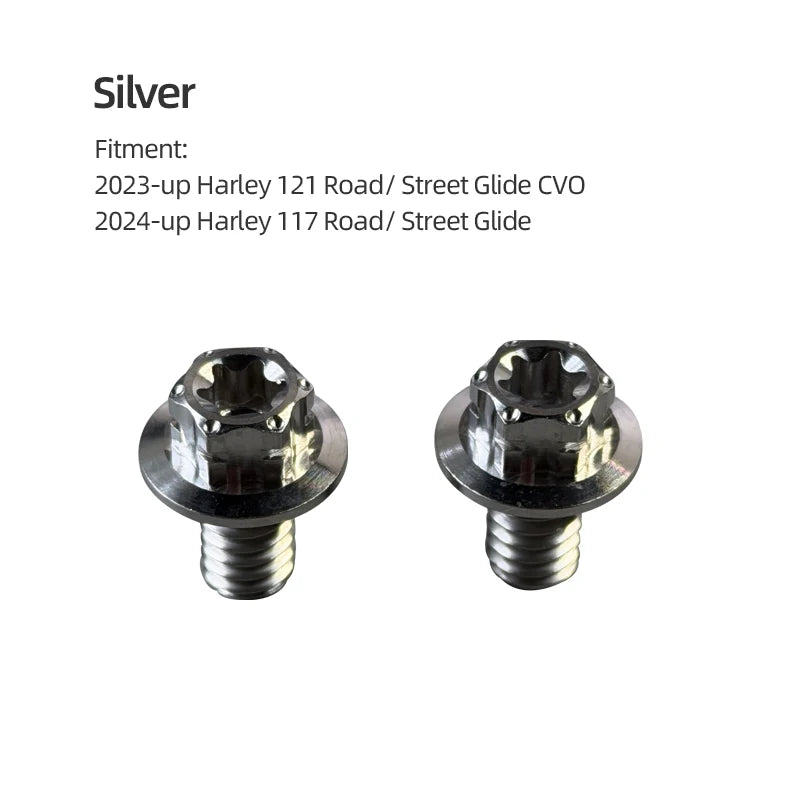 Boulons Titane pour Cache de Té Supérieur de Fourche - Harley 121 CVO, 117 Road/Street Glide – photo 7/10