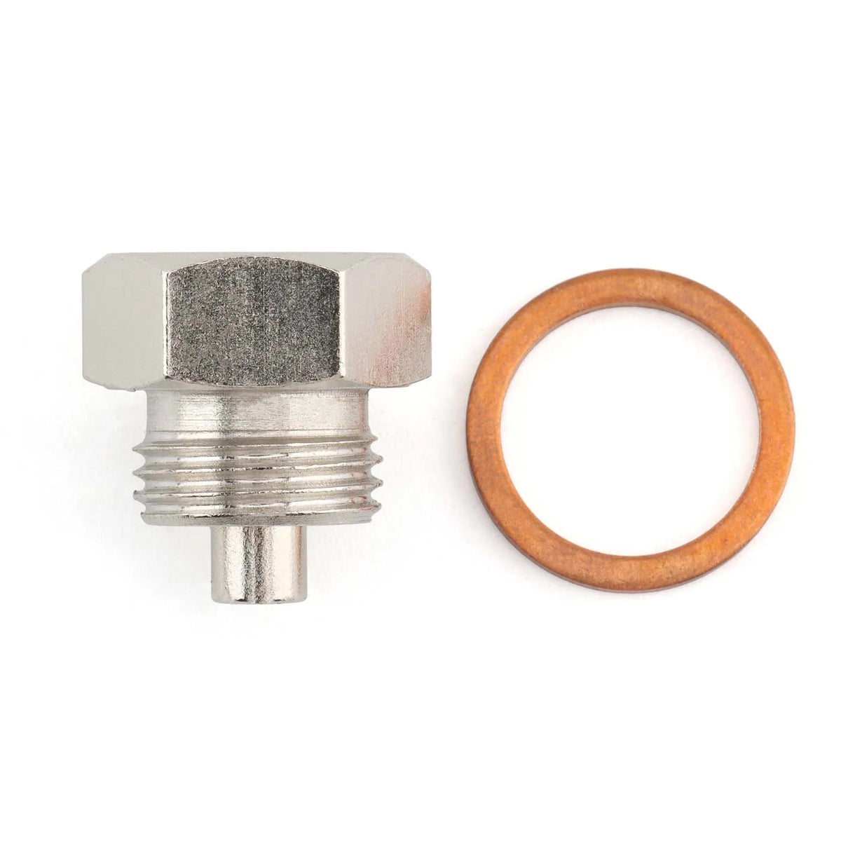 Bouchon de vidange magnétique argenté pour réservoir d'huile Harley Panhead - vue 7
