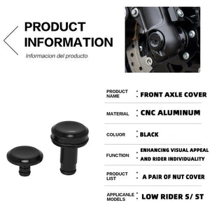 Caches d'Écrou d'Essieu Avant Décoratifs pour Harley Softail Low Rider S/ST – photo 3/7