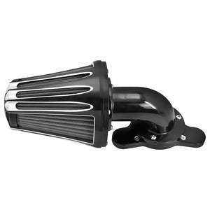 Filtre à air noir en aluminium usiné pour moto Harley-Davidson - vue 4