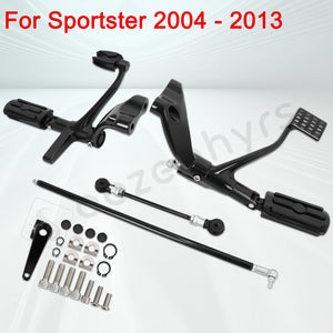 Kit complet commandes avancées, repose-pieds, sélecteur et biellettes en aluminium et acier pour Harley-Davidson Sportster XL883, Iron, 48, Super Low 2004-2022 – photo 7/13