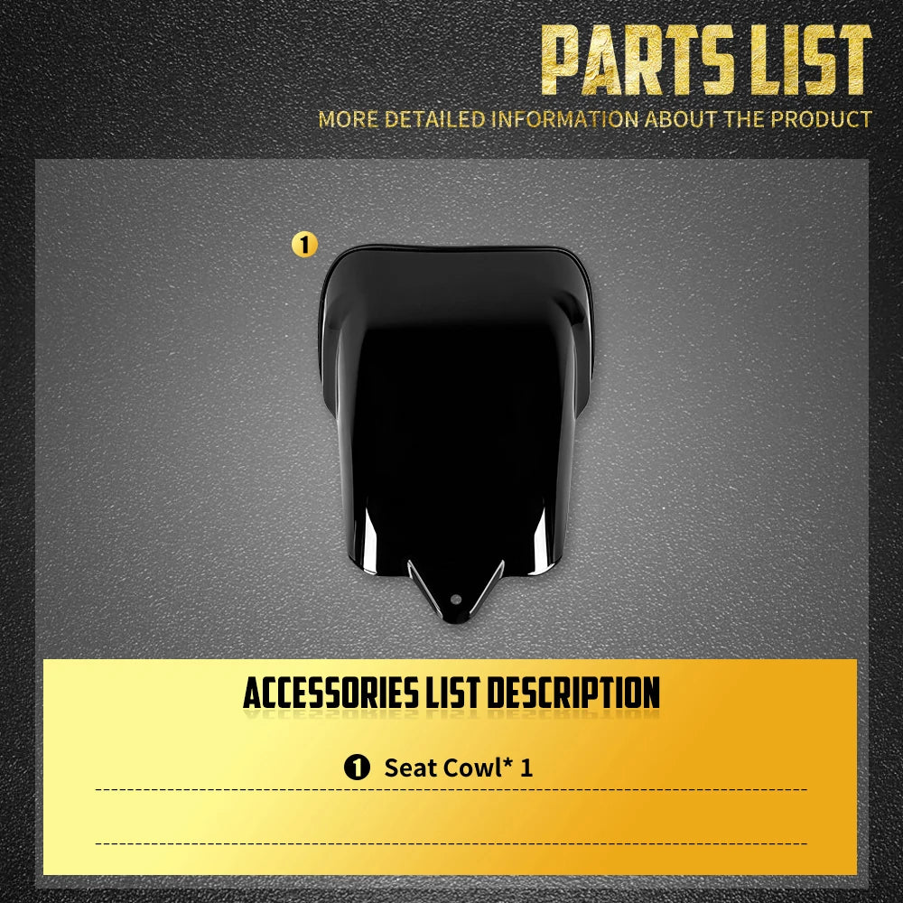 Capot de selle arrière (seat cowl) ABS - Harley Touring Street Road Glide 2024 et +, FLHXSE, FLTRXSE 2023, FLHX – photo 5/8