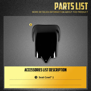 Capot de selle arrière (seat cowl) ABS - Harley Touring Street Road Glide 2024 et +, FLHXSE, FLTRXSE 2023, FLHX – photo 5/8