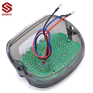 Feu arrière LED lentille fumée pour Harley Softail Dyna Touring Sportster - vue 4