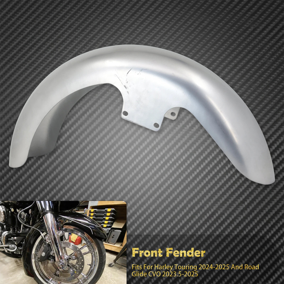 Garde-Boue Avant Brut en Fer à Peindre - Harley-Davidson Touring 2024-2025 – photo 7/7