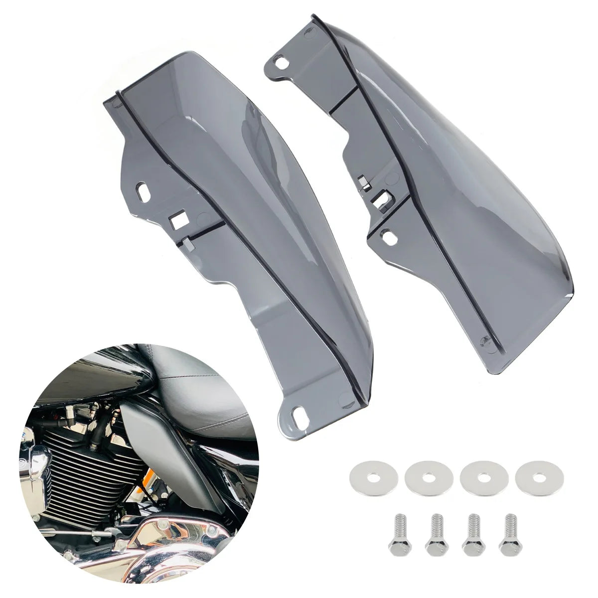 Déflecteur d'air mi-cadre transparent - Harley-Davidson Touring et Trike 2009-2022 – photo 1/8