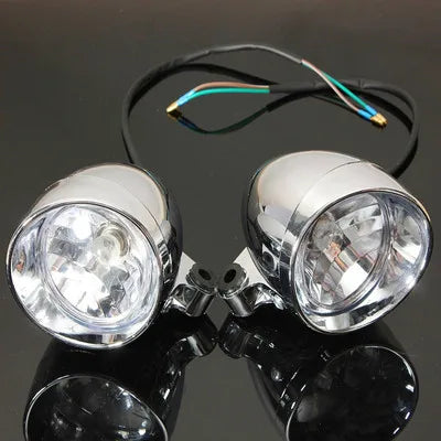 Phares additionnels bullet 4 pouces pour Harley custom - vue 5