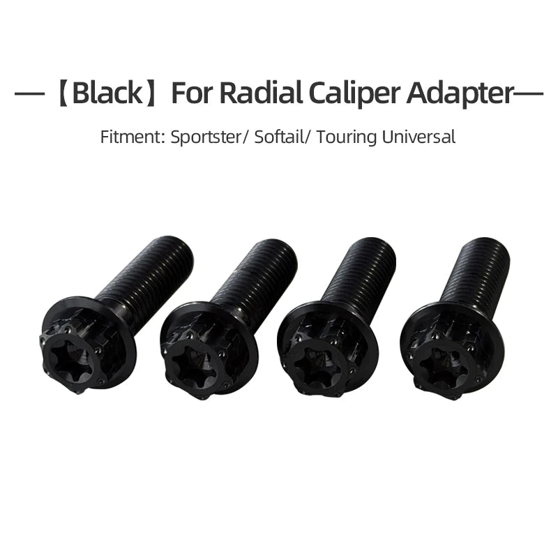 Kit de Boulons Titane Garde-boue Avant / Adaptateur d'Étrier Radial pour Harley Touring, Softail, Sportster – photo 13/14