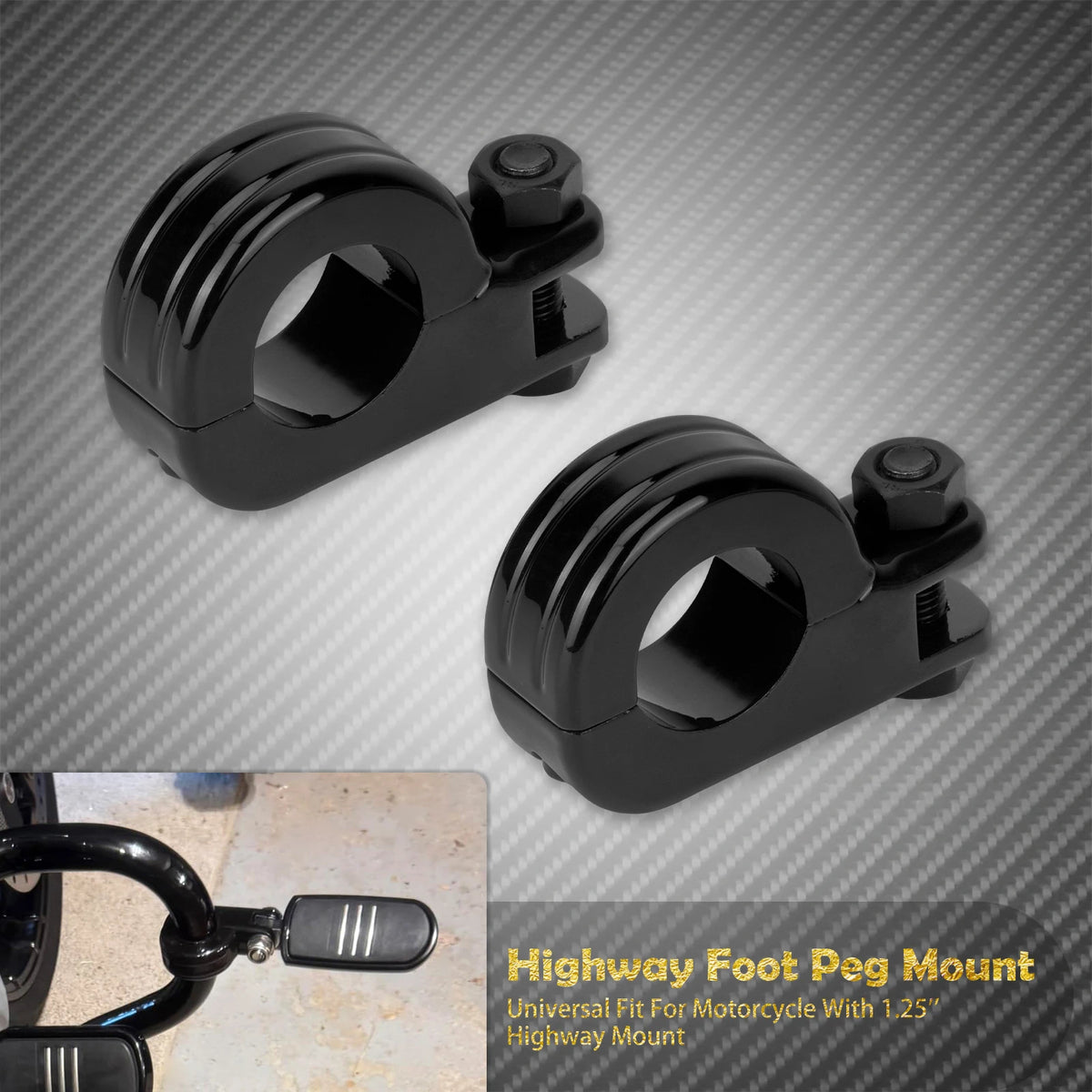 Colliers de fixation 32mm pour repose-pieds sur barre de protection - Harley Touring, Sportster XL et autres – photo 8/8