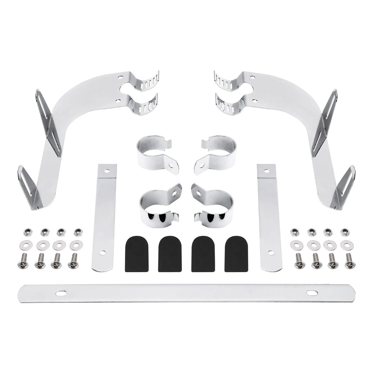 Support de pare-brise chromé pour fourche de moto de 39 mm - vue 4