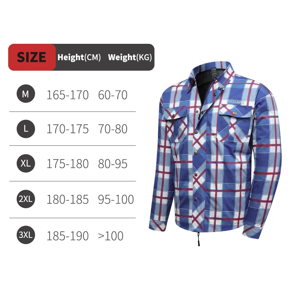 Blouson moto homme WOSAWE à carreaux - vue 7