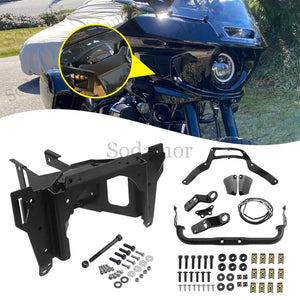 Support de fixation de carénage noir pour moto Harley-Davidson - vue 1