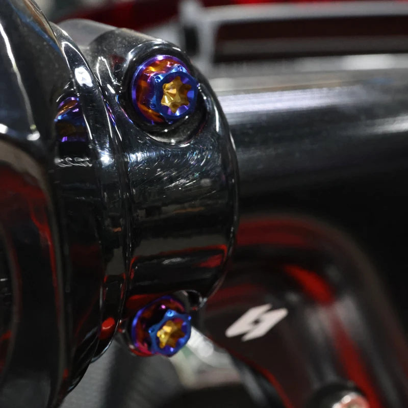 Boulons de Collier de Levier d'Embrayage Titane pour Harley Touring, Softail, Dyna – photo 4/12