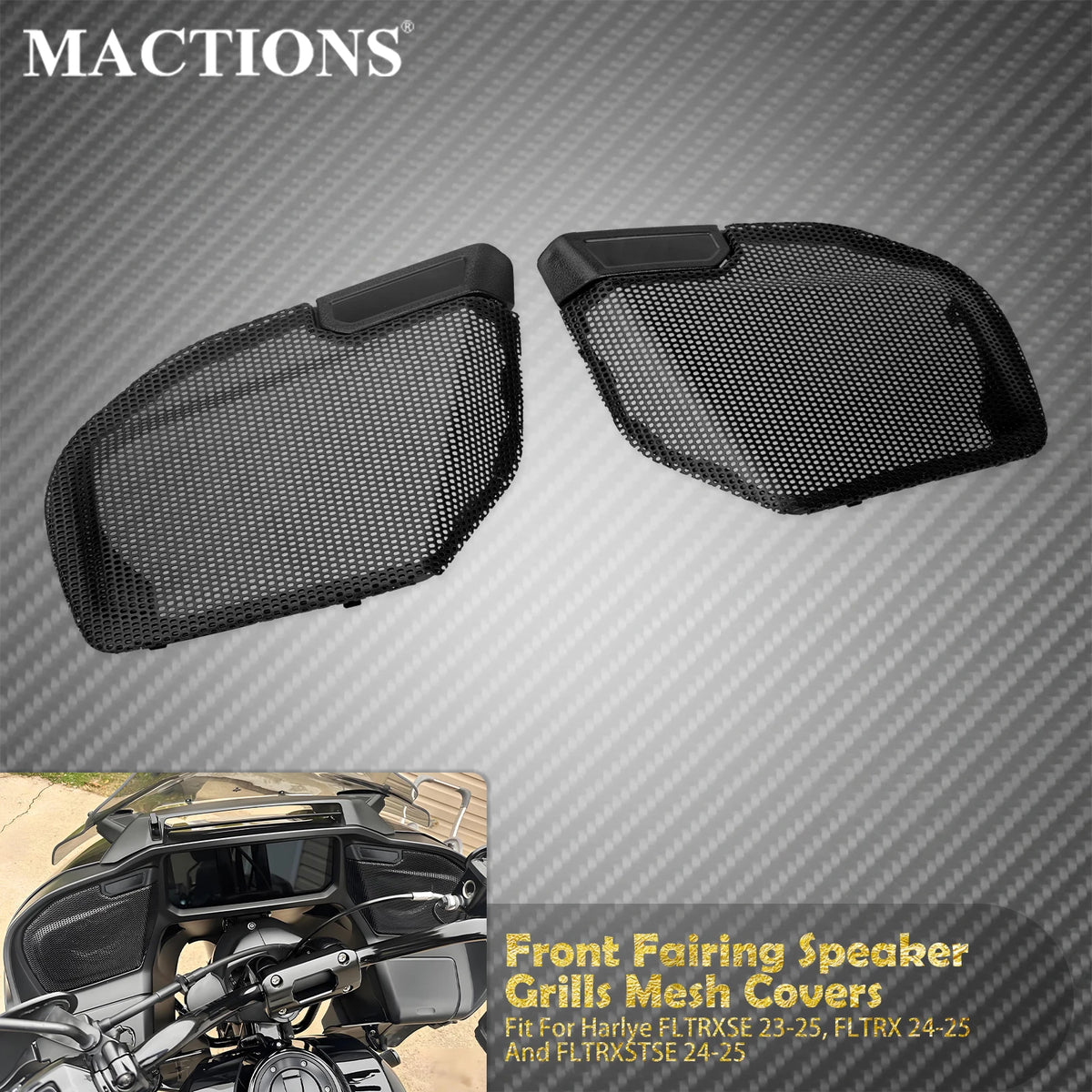 Grilles de haut-parleurs de carénage avant pour Harley-Davidson Touring CVO Road Glide, FLTRX 2023-2025 – photo 1/7
