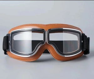 Lunettes Moto Steampunk Style Pilote Vintage Anti-Éblouissement - vue 10