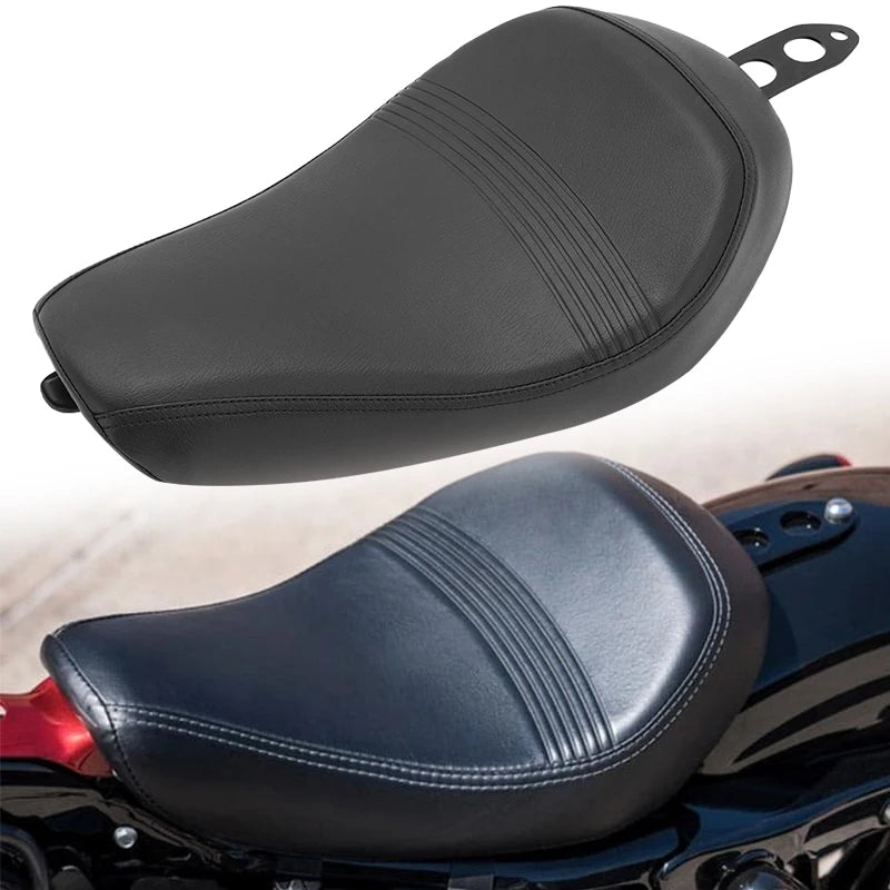 Selle solo avant en cuir noir pour Harley-Davidson Sportster 48/72 (2016 et plus)