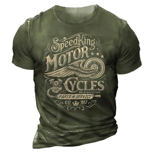 T-shirt Moto Homme 1976 Racing Vintage Imprimé 3D Manches Courtes - vue 4