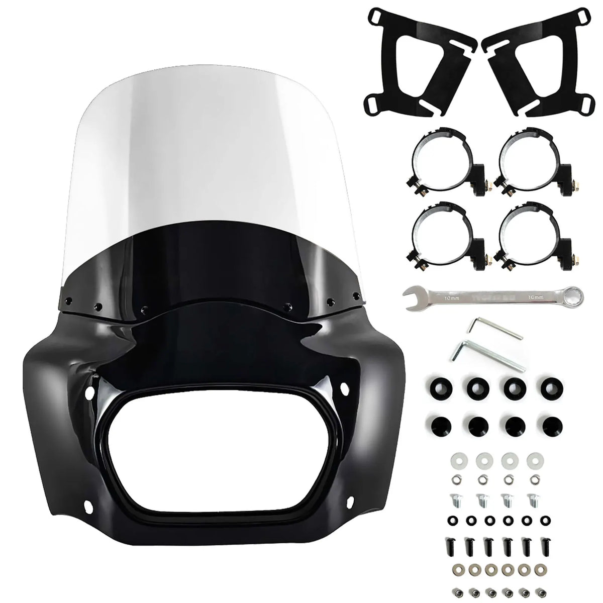 Carénage Road Warrior noir pour moto Harley Fat Bob - vue 12