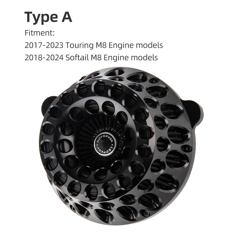 Air cleaner CNC aluminium pour Harley Touring Softail M8 - vue 7