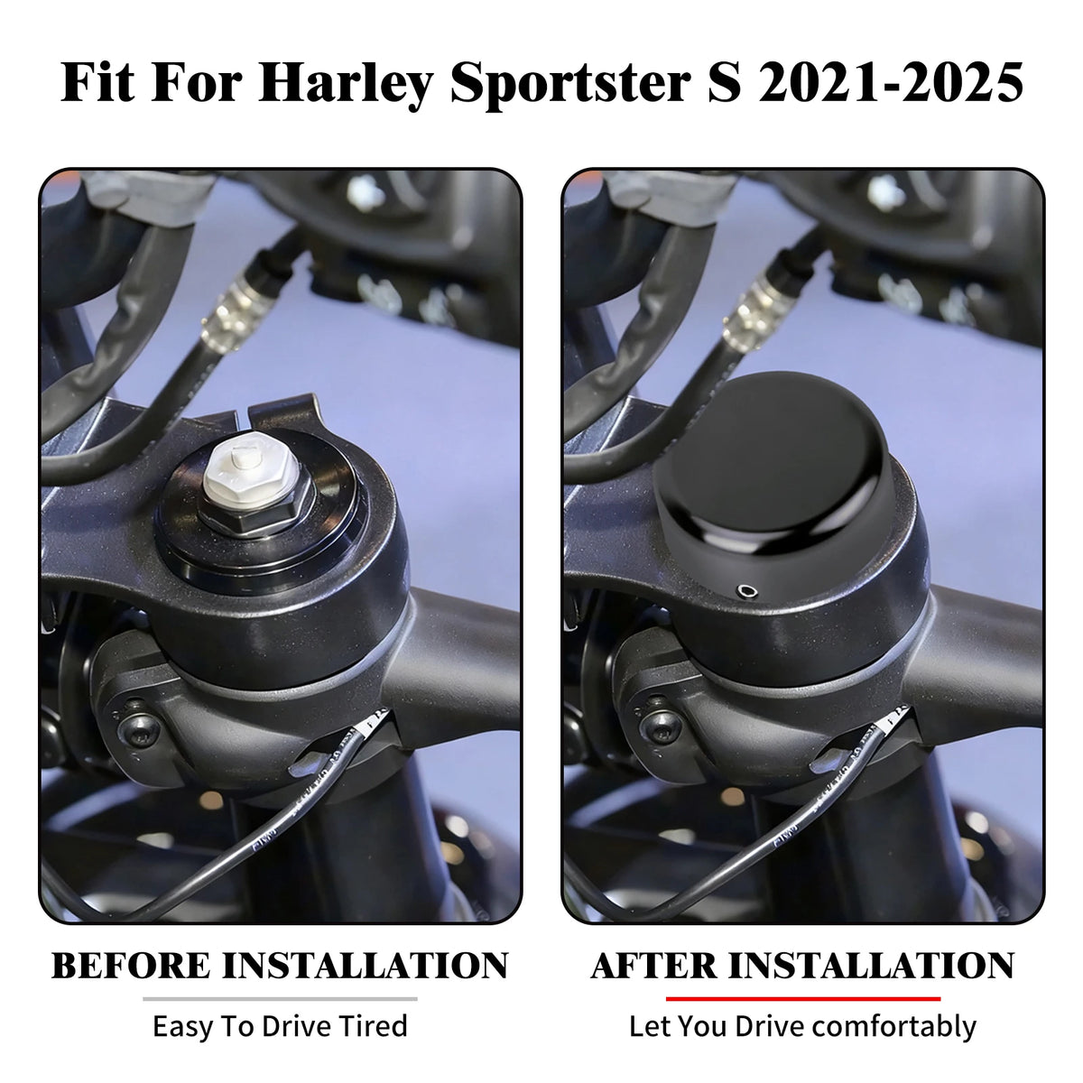 Cache d'écrou d'essieu en aluminium pour Harley-Davidson Sportster S - vue 4