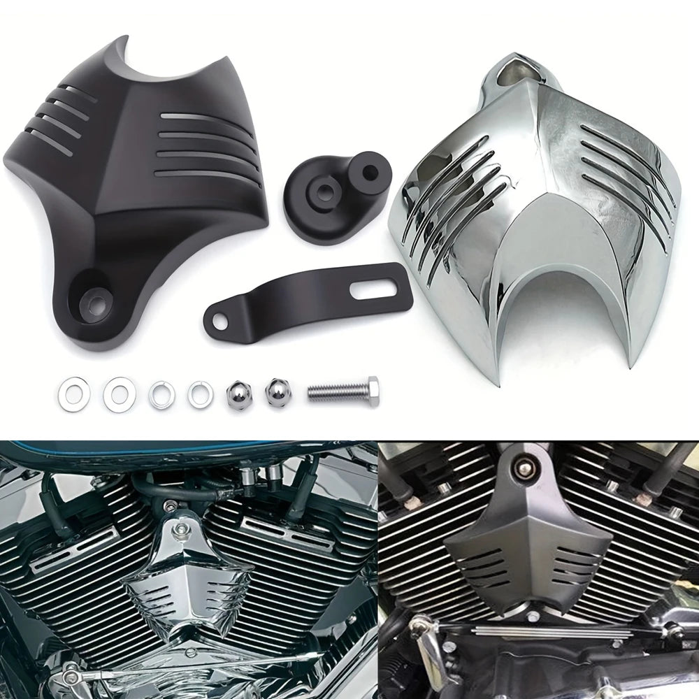 Cache de klaxon aluminium pour Harley Big Twin - vue 1