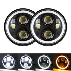 Phare LED 5,75" à anneau lumineux pour Harley - vue 6