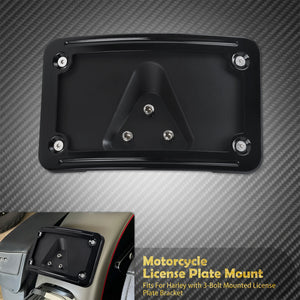 Support de Plaque d'Immatriculation Courbé 3 Trous - Harley-Davidson Dyna, Sportster et Softail – photo 7/8