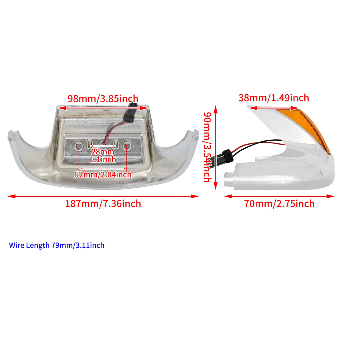 Feu LED de bout de garde-boue pour Harley Touring - vue 6