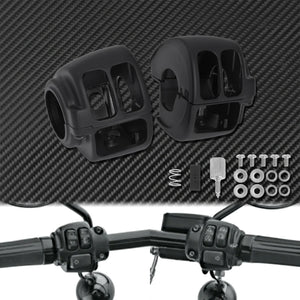 Boîtiers de commodo aluminium pour Harley Softail Dyna Sportster - vue 1