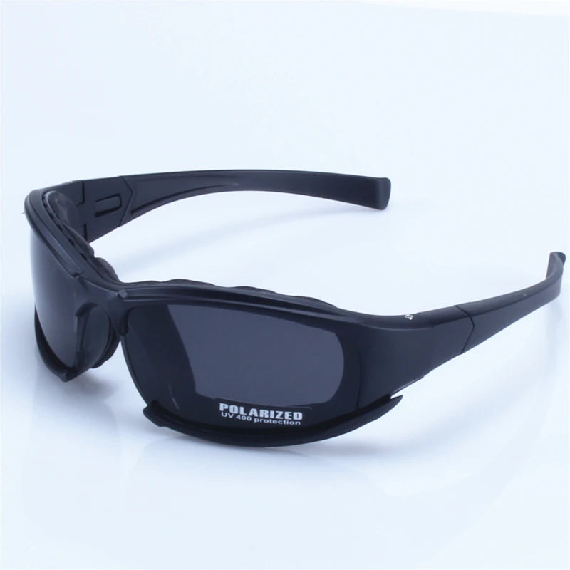 Lunettes de moto X7 style militaire verre fumé polarisé - vue 1