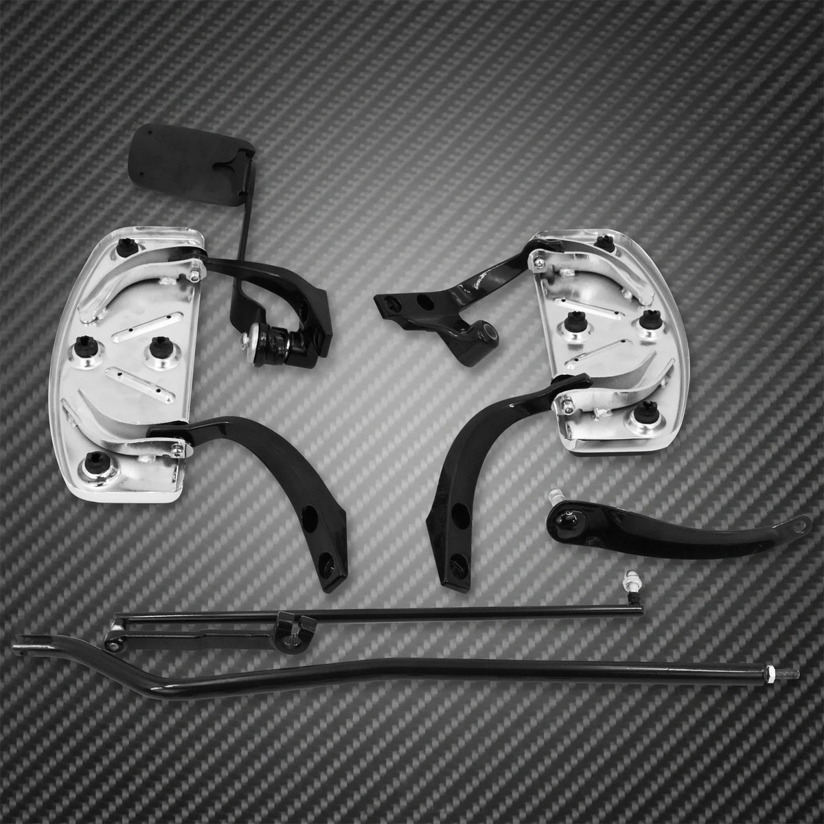 Kit de commandes avancées noires avec repose-pieds plancher pour Harley Dyna Low Rider, Street Bob et Super Glide 2006-2017 – photo 5/7