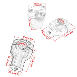 Risers de guidon 1" pour Harley Softail et Sportster - vue 2